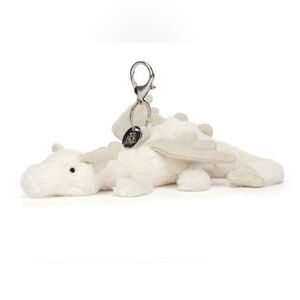 Jellycat White Snow dragon Keychain